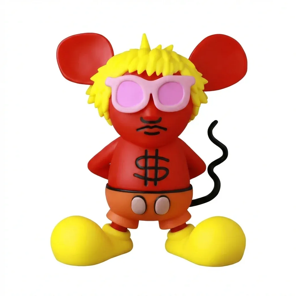 ФИГУРА MEDICOM TOY KEITH HARING VCD ANDY MOUSE RED 15 СМ