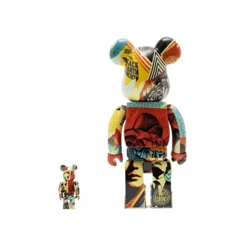 ФИГУРА MEDICOM TOY BEARBRICK SHEPARD FAIREY 100% & 400% 7 CM & 28 CM - 2
