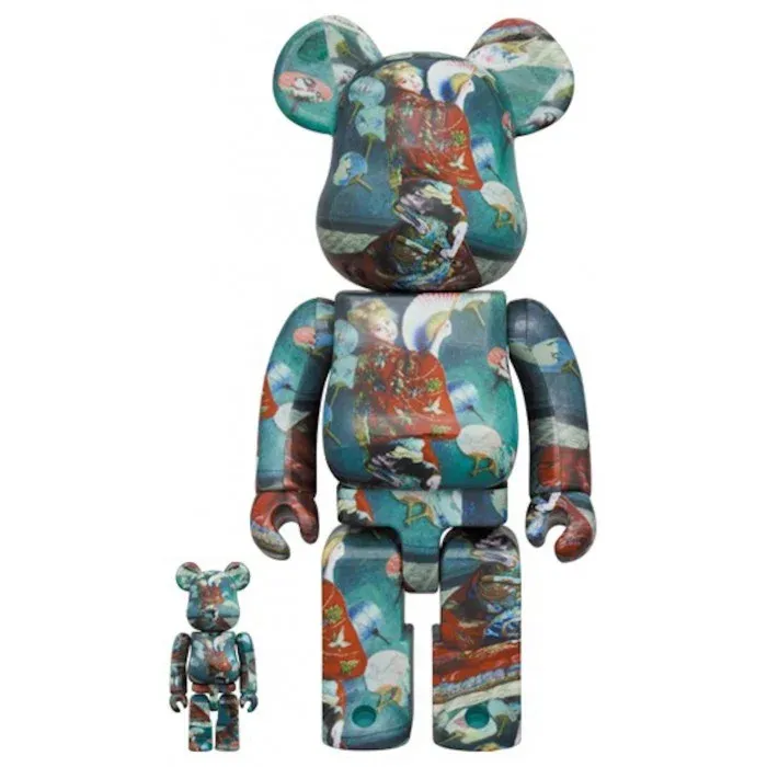 ФИГУРА MEDICOM TOY BEARBRICK BOSTON MUSEUM CLAUDE MONET LA JAPONAISE 100% & 400% 7 CM & 28 CM