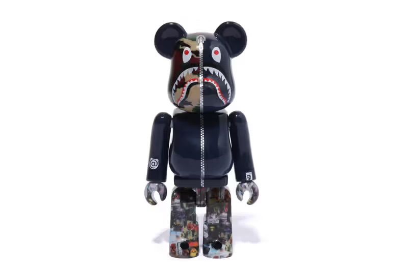 ФИГУРА MEDICOM TOY BEARBRICK LEGACY CAMO SHARK NAVY VER. 1000% 70 CM