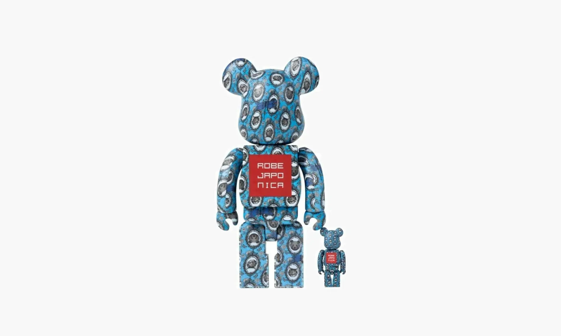 ФИГУРА MEDICOM TOY BEARBRICK ROBE JAPONICA MIRROR 100% & 400% 7 CM & 28 CM - 2