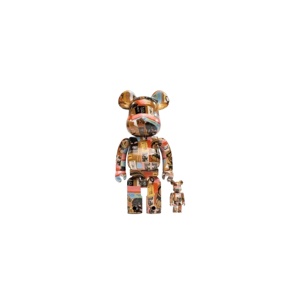 ФИГУРА MEDICOM TOY BEARBRICK ANDY WARHOL Х JEAN-MICHEL BASQUIAT #2 100% & 400% 7 CM & 28 CM