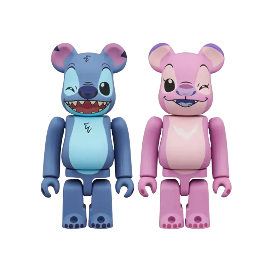 ФИГУРА MEDICOM TOY BEARBRICK STITCH & ANGEL 100% 7 CM НАБОР 2 ШТ.