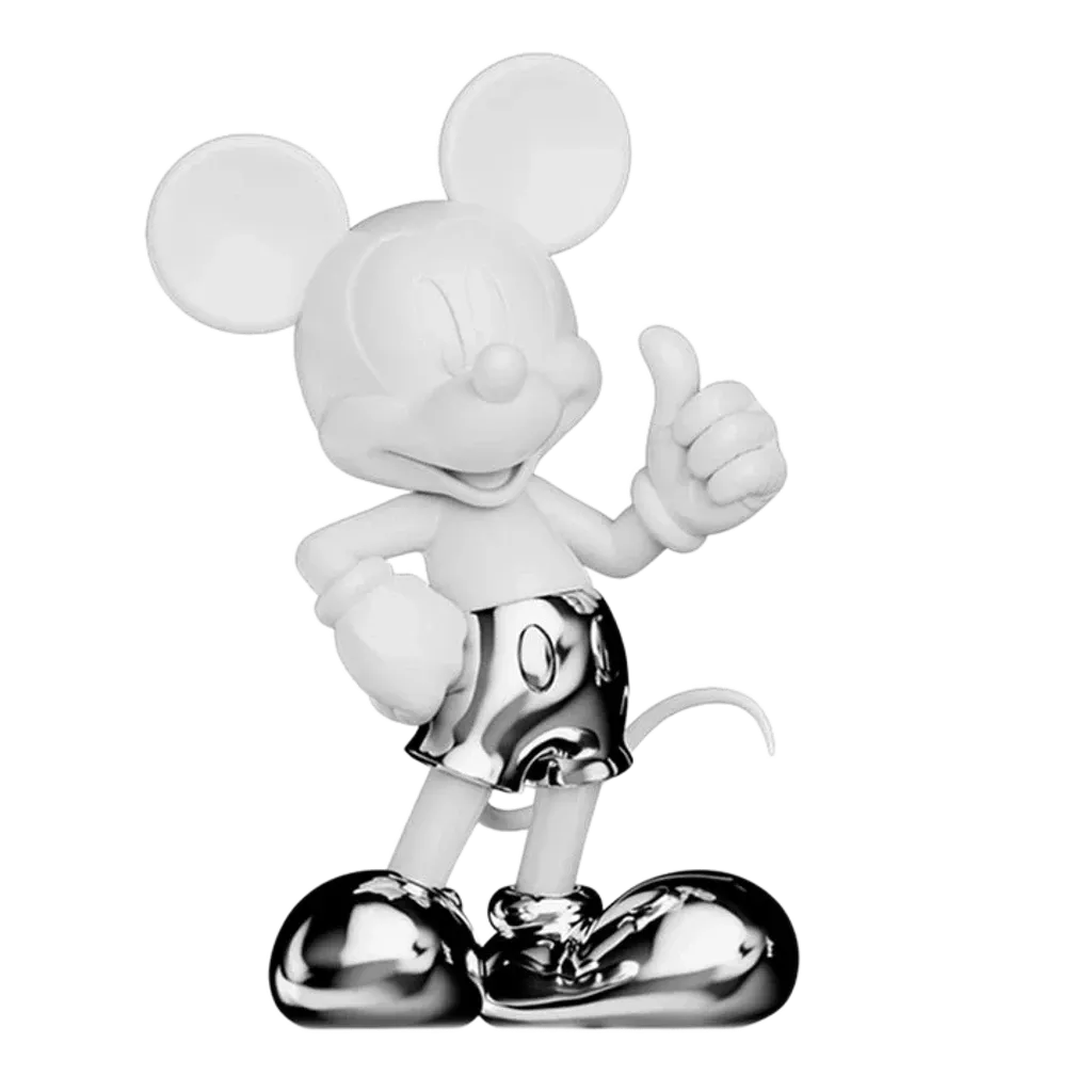 ФИГУРА MORSTORM MICKEY MOUSE THUMB UP (WHITE & SILVER CHROME) 28 СМ