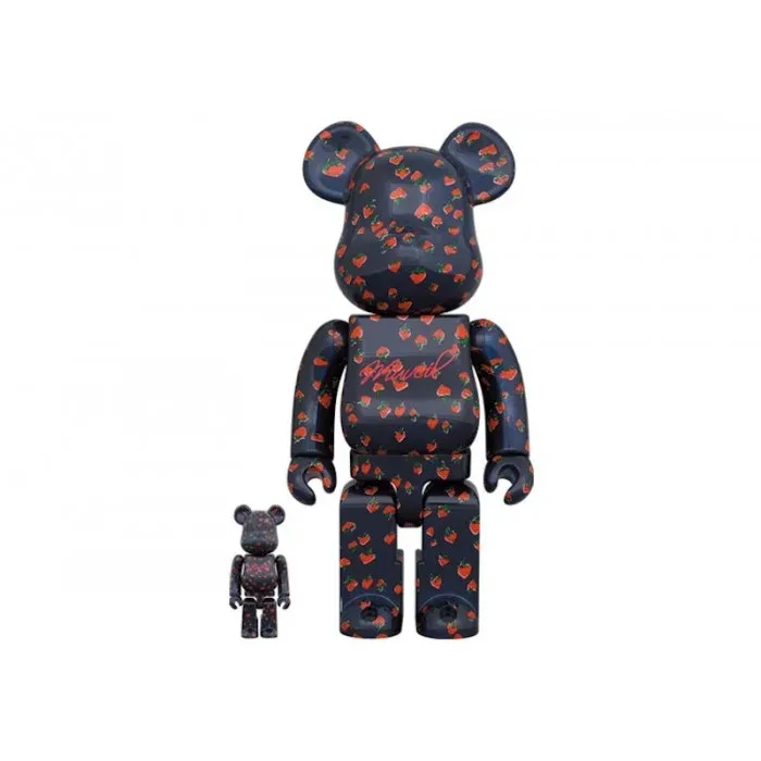 ФИГУРА MEDICOM TOY BEARBRICK MUVEIL "STRAWBERRY" 100% & 400% 7 CM & 28 CM