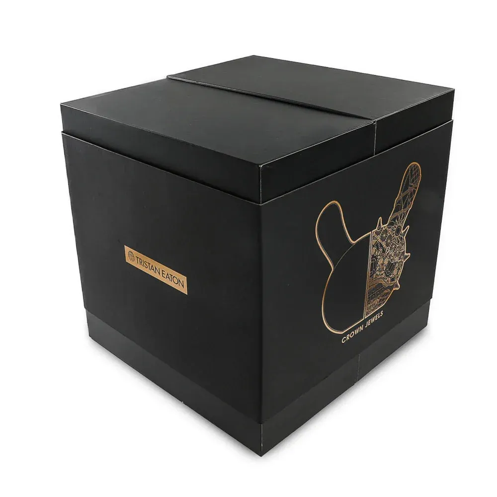 ФИГУРА KIDROBOT TRISTAN EATON 20TH ANNIVERSARY 12'' DUNNY HEAD GOLD/BLACK 30 СМ - 5
