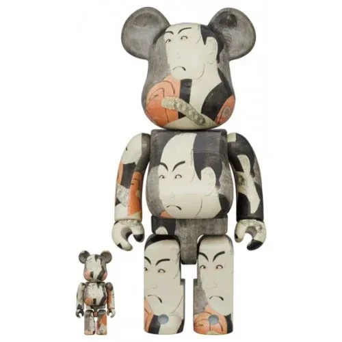 ФИГУРА MEDICOM TOY BEARBRICK TOSHUSAI SHARAKU 100% & 400% 7 CM & 28 CM - 1