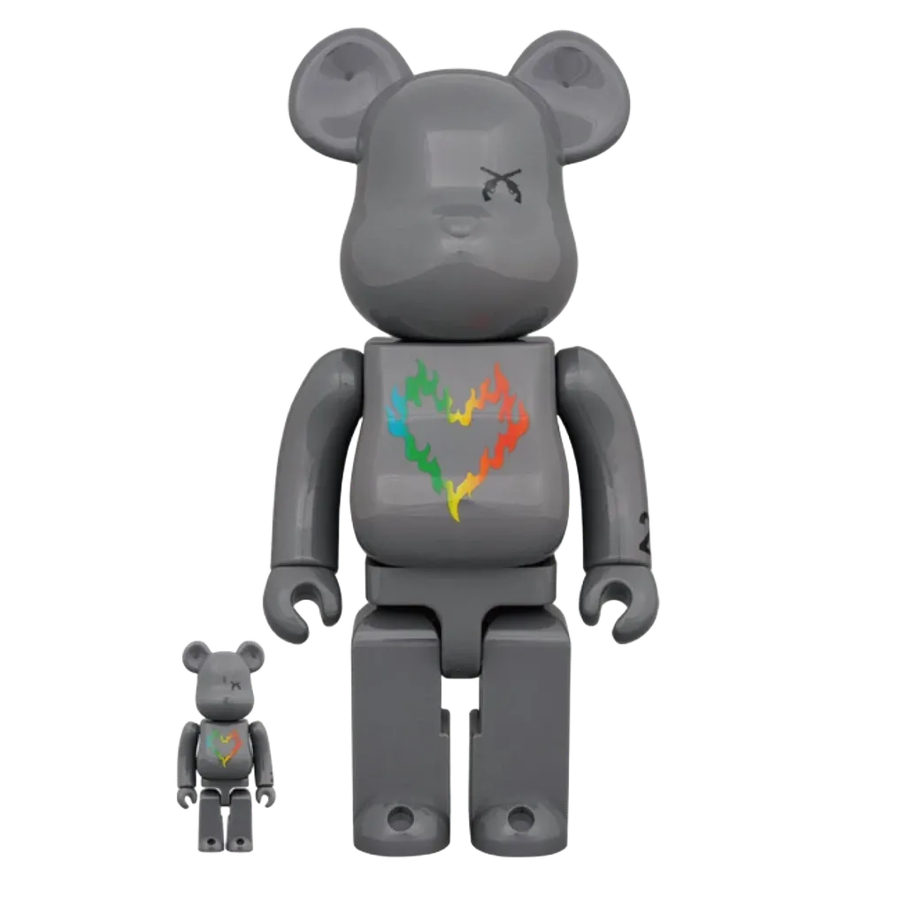 ФИГУРА MEDICOM TOY BEARBRICK ROARGUNS 20TH ANNIVERSARY 100% & 400% 7 CM & 28 CM - 1