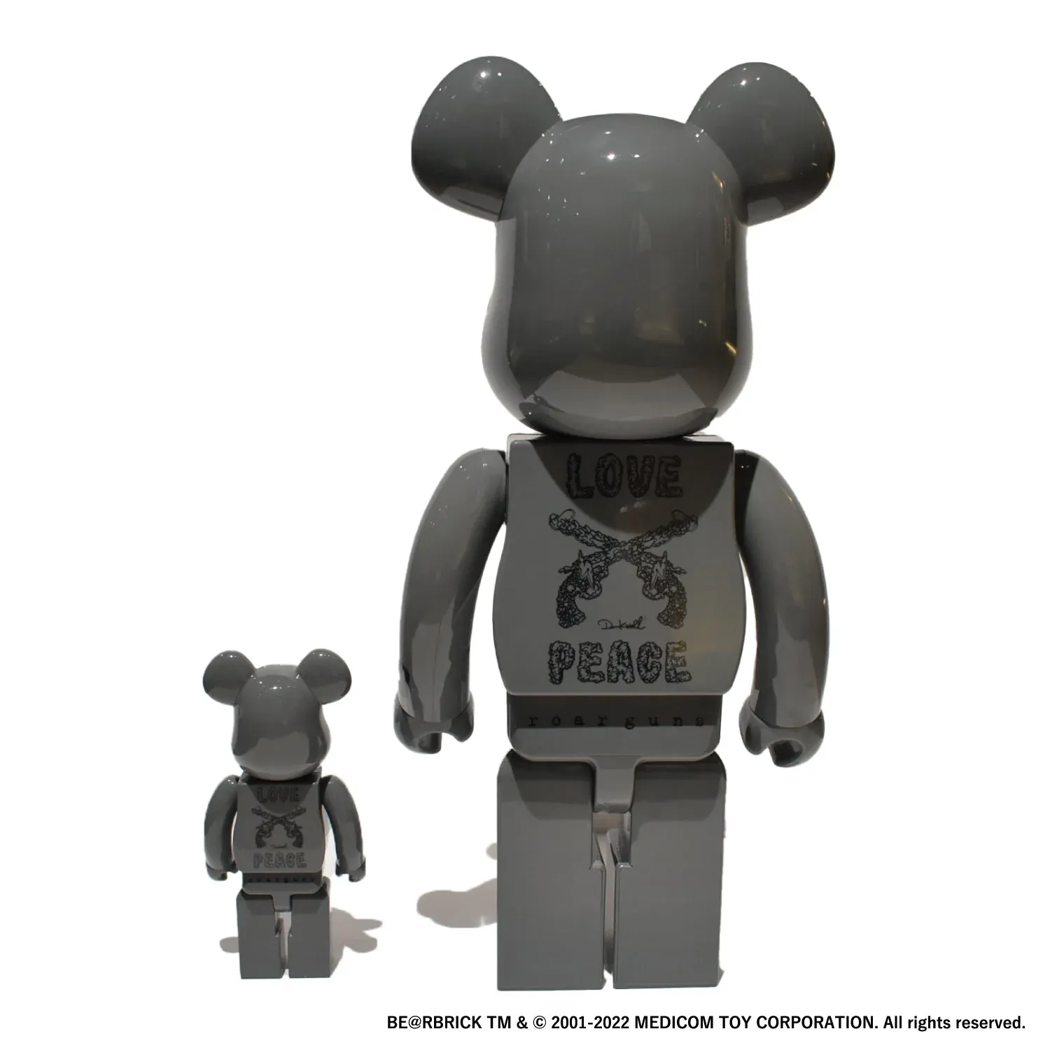 ФИГУРА MEDICOM TOY BEARBRICK ROARGUNS 20TH ANNIVERSARY 100% & 400% 7 CM & 28 CM - 2