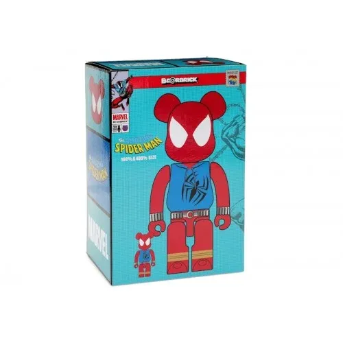 ФИГУРА MEDICOM TOY BEARBRICK SPIDER-MAN SCARLET SPIDER 100％ & 400% 7 CM & 28 CM - 2