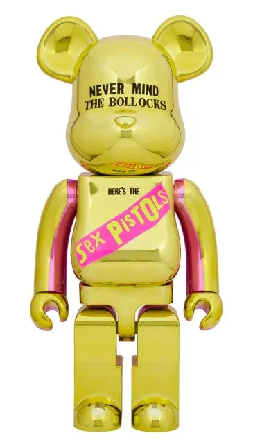 ФИГУРА MEDICOM TOY BEARBRICK SEX PISTOLS NEVER MIND THE BOLLOCKS CHROME VER 1000% 70 CM - 2