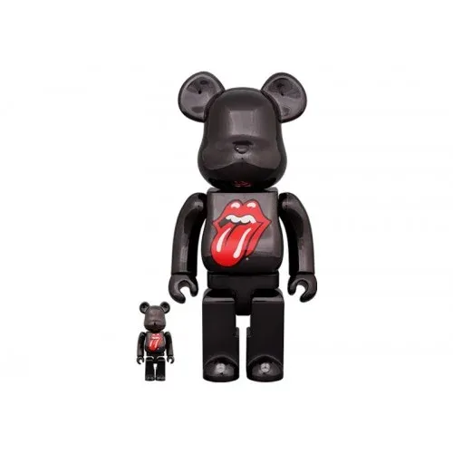 ФИГУРА MEDICOM TOY BEARBRICK THE ROLLINGSTONES LIPS & TONGUE 100％ & 400% 7 CM & 28 CM