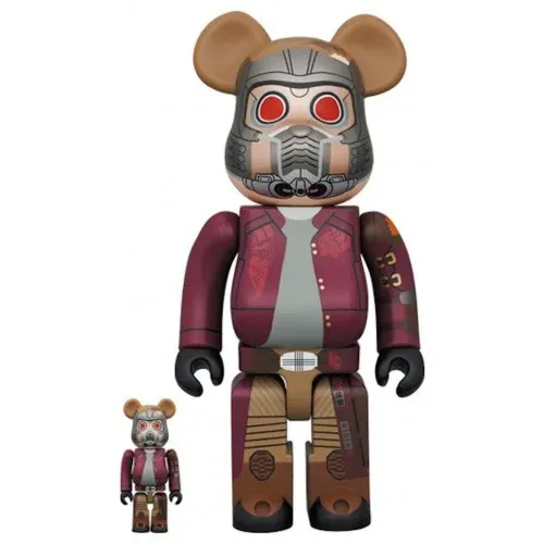 ФИГУРА MEDICOM TOY BEARBRICK STAR-LORD FROM INFINITY SAGA 100％ & 400％ 7 CM & 28 CM