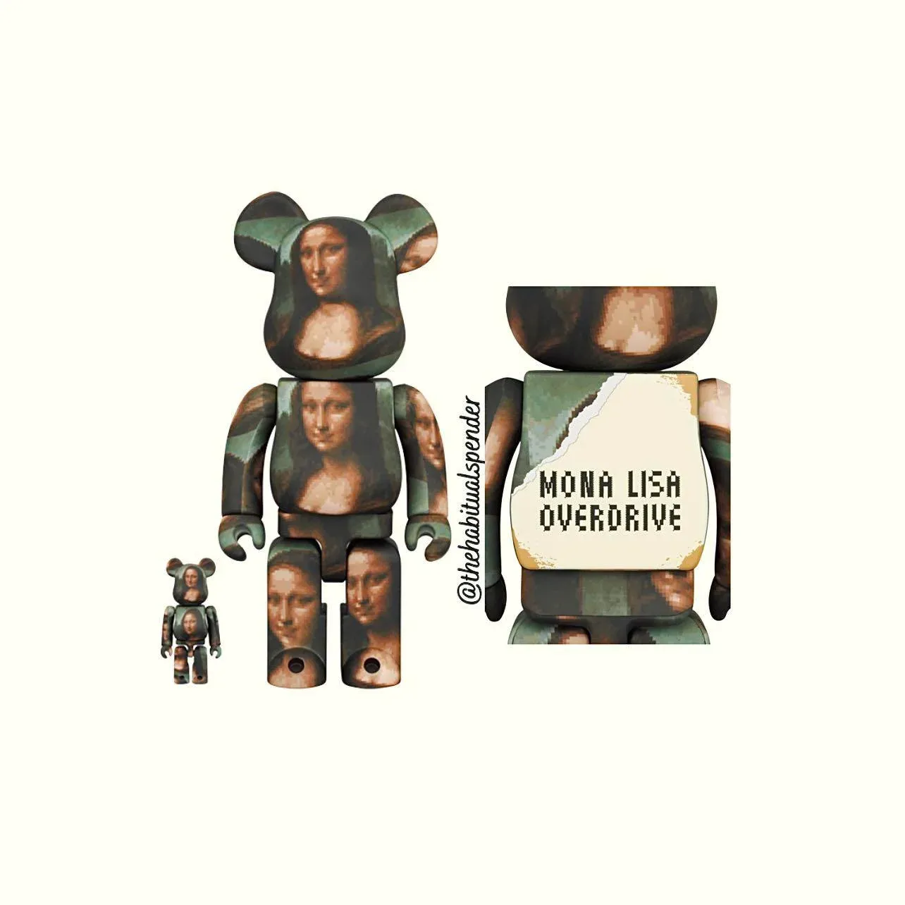 ФИГУРА MEDICOM TOY BEARBRICK MONA LISA OVERDRIVE 400% 28 CM - 2