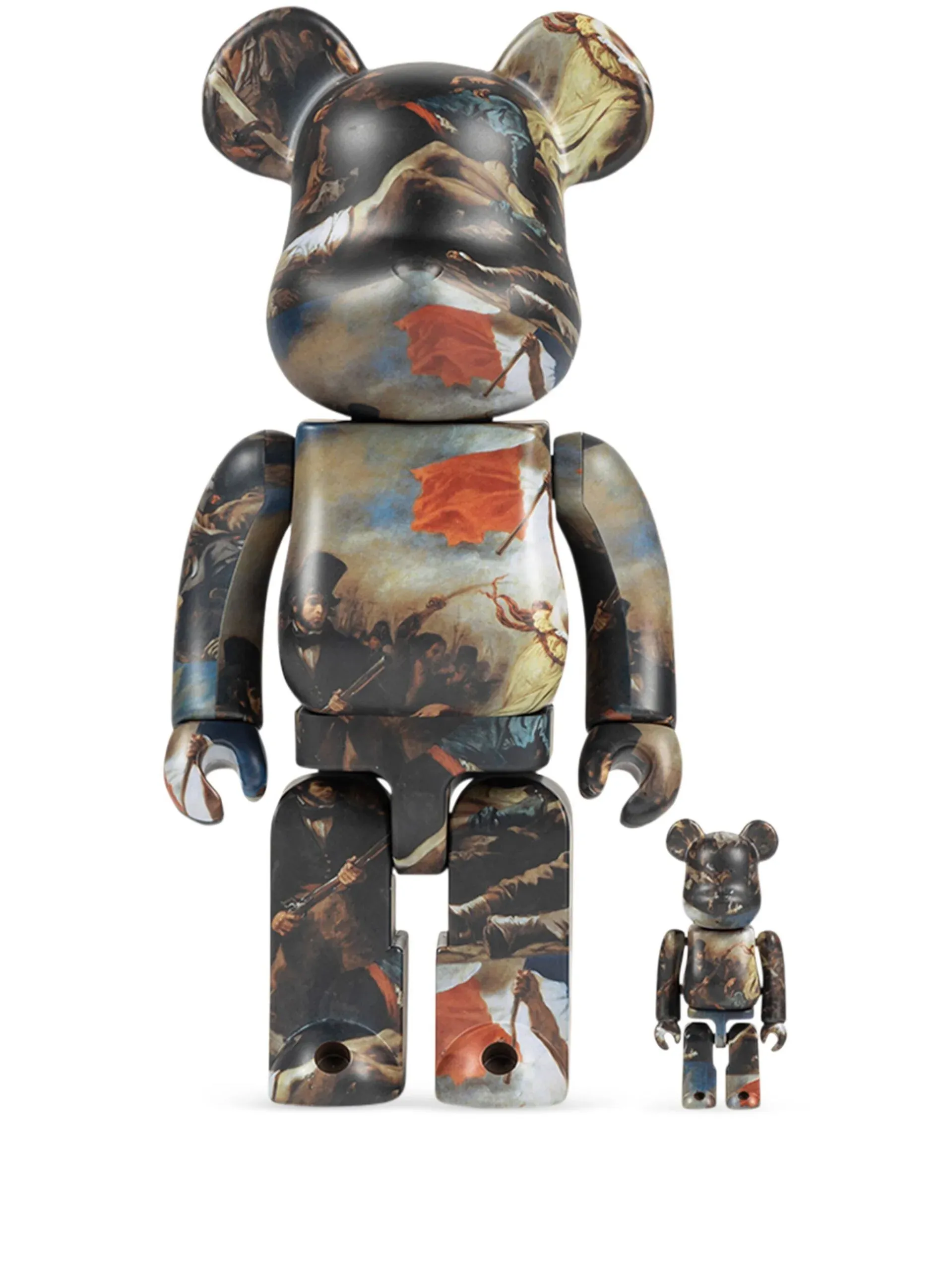 ФИГУРА MEDICOM TOY BEARBRICK EUGÈNE DELACROIX LIBERTY LEADING THE PEOPLE 100％ & 400% 7 CM & 28 CM - 2