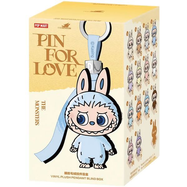 ФИГУРА POP MART LABUBU THE MONSTERS PIN FOR LOVE (A–M) Коробка-сюрприз ЖЕЛТЫЙ