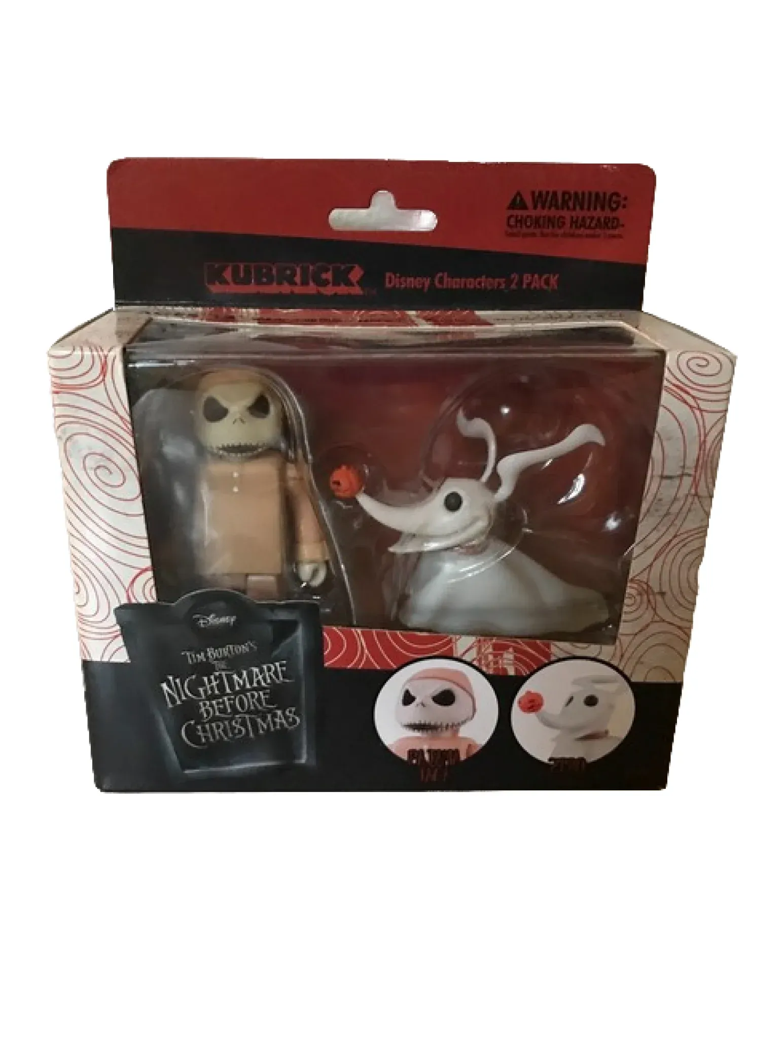 ФИГУРА THE NIGHTMARE BEFORE CHRISTMAS KUBRICK (PAJAMA JACK AND ZERO) НАБОР 2 ШТ. 7 СМ - 3