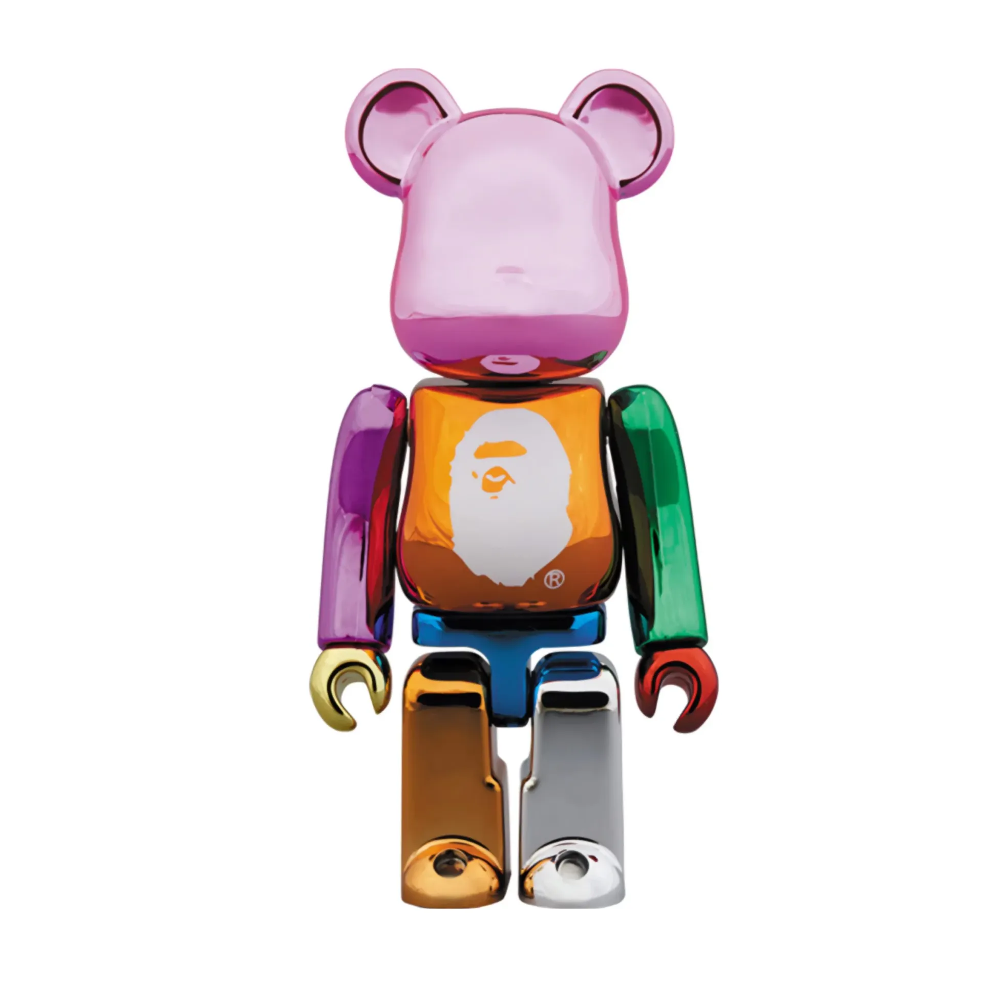 ФИГУРА MEDICOM TOY BEARBRICK BAPE 25TH ANNIVERSARY MULTI COLOR 400% 28 СМ